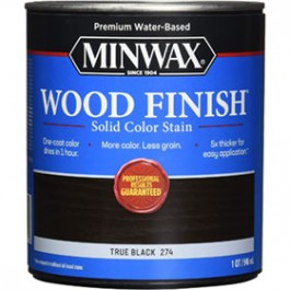 MINWAX 108510000 WATER BASED FINISH SOLID COLOR STAIN TRUE BLACK 274