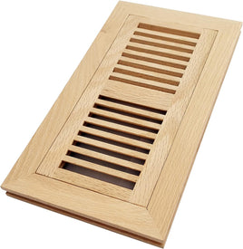 6 X 14 White Oak Wood Vents Flush Mouth