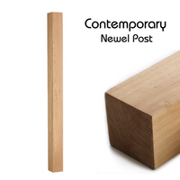 56'' x 3-1/4'' Newel  Post White Oak Square