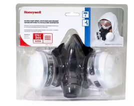 HONEYWELL RAP-74034 SILICONE HALF MASK RESPIRATOR PAINT SPRAY MEDIUM W/OV/R95