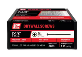 Grip Rite 2-1/2" Drywall Screws 1lb