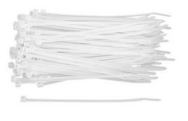 STOREHOUSE 8 in. UV-Resistant White Cable Ties, 100-Pack