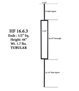 16.6.3 Single Rectangle Hollow Metal bar (black)