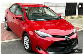 CAR-14 - 2017 Red Toyota Corolla Car Rental Sedan 10/2024 VIN#2T1BURHE6HC879376 Oil Plate  A50JKA