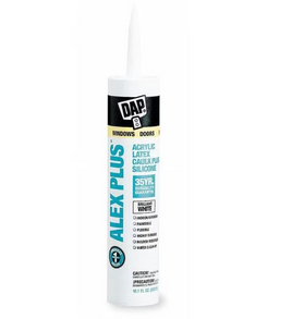 Alex Plus Dap White Acrylic Latex Caulk with Silicone