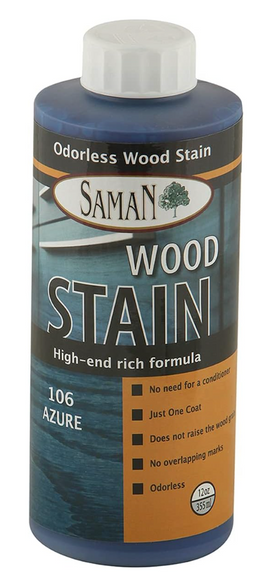 Saman Wood Stain 106 AZURE 12oz