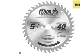 55040 Carbide Tipped Floor King Designed for Crain® Multi-Undercut Saws 5-1/2 Inch Dia x 40T ATB, 12 Deg, 14mm Bevel Bore