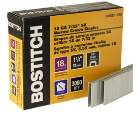 1-1/4'' Bostitch Staples 18 GA (3000 Ct.)