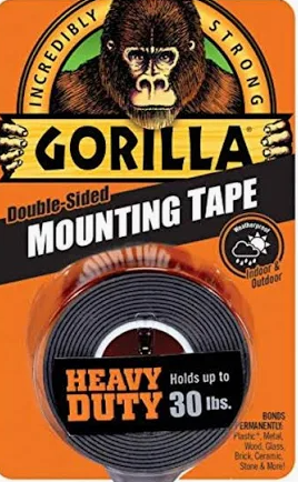 GORILLA GLUE 6055002 1" X 60" HEAVY DUTY BLACK MOUNTING TAPE DOUBLE SIDED