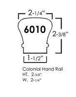 Wood  Handrail White Oak Classic  2-1/4" inch wide x 2-3/8" inch tall