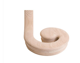 7035 Right Hand Volute Wood Handrail Fitting White Oak