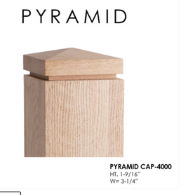 Pyramid CAP-4000 – for 3-1/4″  Newels Red Oak