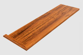 11-1/2 x 42'' Stair Tread Tigerwood Unfinished Rigth Open