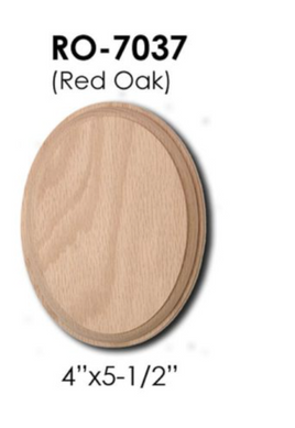 7037 Oval Rosette Red Oak