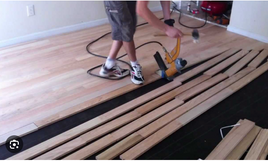 Defaria Home Improvement Project Hardwood Flooring Installation Unfinished Nail Down