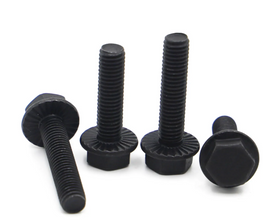 M5 M6 M8 M10 M12 Hardware Hexagon Belt Flange Screw Bolts Black Grade 10.9 Steel GB5789 Bolt Fastening Screws