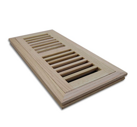 MBS Signature 4"x 10"Red Oak Flush Mount Floor Vent W/Damper