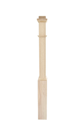 Plain Box Newel, Atlas  6 1/4 inches x 55 inches, Red Oak