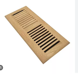 2 x 10 Defaria Wood vents  White Oak   Self Rimming  With Damper