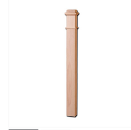 NW-4075 SOLID Solid Box Newel, 3 1/2 inches x 58 inches, White Oak