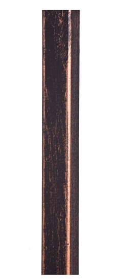 DEFARIA IRON OIL RUBBED BRONZE  BALUSTER  PLAIN SQUARE ENDS 1/2 SQUARE HALLOW HEIGTH 44''