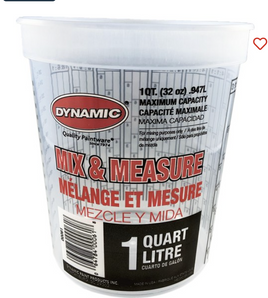 Dynamic 00061 qt Disposable Mix and Measure Cup Plus Ratios