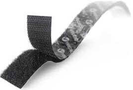 Velcro 3/4" x 15' Black Adhesive Tape For Smooth Surfaces