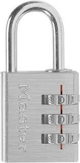 Combo Luggage Lock Brushed Aluminum