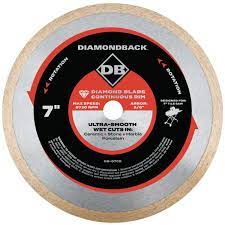 DIAMONDBACK DB 7 In. Continuous Rim Wet/Dry Cut Diamond Blade