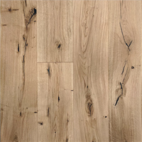 4mm x 10-1/4" x 5/8" European French Oak Rustic Unfinished (SQUARE EDGE) Hardwood Flooring  75% 87" & Balance 2' to 4' 24.63 PB