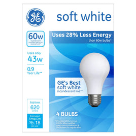 GE Energy Soft White Energy Efficient 2 Bulb Pack