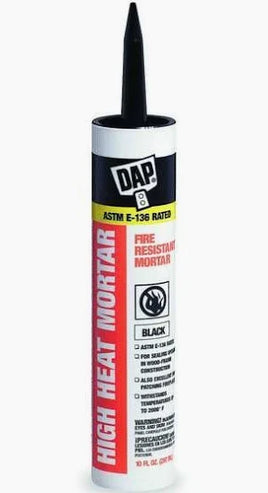 DAP 10.1 OZ HIGH HEAT FIRE RESISTANT MORTAR SEALANT BLACK