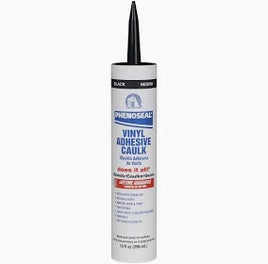 PHENOSEAL 10 OZ VINYL ADHESIVE CAULK BLACK