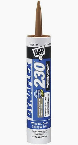 DAP DYNAFLEX 230 10.1 OZ CEDAR TAN ELASTOMERIC SEALANT 100% WATERPROOF